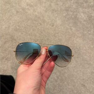 Ray ban blue and gold  aviators